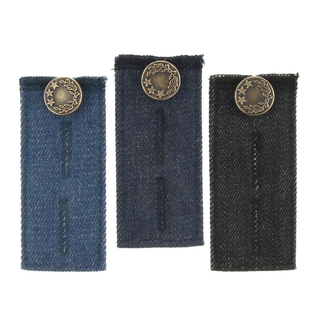 Maxbell Assorted Color, 3pcs Elastic Pants Waist Extender Strong Adjustable Pant Button Extenders - Aladdin Shoppers