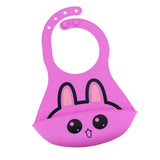 Maxbell Baby Bibs Silicone Comfortable Soft Toddlers Feeding Bibs Button Rose Red - Aladdin Shoppers