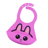 Maxbell Baby Bibs Silicone Comfortable Soft Toddlers Feeding Bibs Button Rose Red - Aladdin Shoppers
