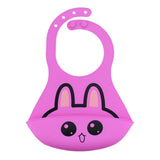 Maxbell Baby Bibs Silicone Comfortable Soft Toddlers Feeding Bibs Button Rose Red - Aladdin Shoppers