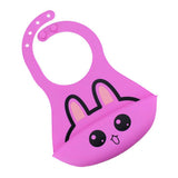 Maxbell Baby Bibs Silicone Comfortable Soft Toddlers Feeding Bibs Button Rose Red - Aladdin Shoppers