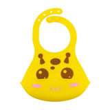 Maxbell Baby Bibs Silicone Comfortable Soft Toddlers Feeding Bibs Button Yellow - Aladdin Shoppers