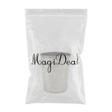 Maxbell Baby Child Students Tableware Stainless Cup+Plate+Bowl Dinner Set 280ml Cup - Aladdin Shoppers