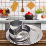 Maxbell Baby Child Students Tableware Stainless Cup+Plate+Bowl Dinner Set 530ml Bowl - Aladdin Shoppers