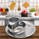 Maxbell Baby Child Students Tableware Stainless Cup+Plate+Bowl Dinner Set 530ml Bowl - Aladdin Shoppers
