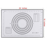 Maxbell Baking Mats Silicone Cake Dough Kneading Rolling Non-Stick Sheet 60x40 Black - Aladdin Shoppers