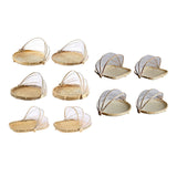 Maxbell Bamboo Fruit Basket Fruit Vegetable Organizer with Pop Up Mesh Food Storage - Aladdin Shoppers