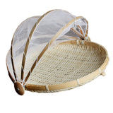 Maxbell Bamboo Fruit Basket Fruit Vegetable Organizer with Pop Up Mesh Food Storage - Aladdin Shoppers