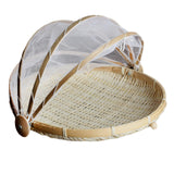 Maxbell Bamboo Fruit Basket Fruit Vegetable Organizer with Pop Up Mesh Food Storage - Aladdin Shoppers