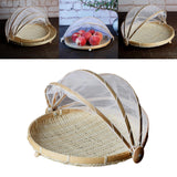 Maxbell Bamboo Fruit Basket Fruit Vegetable Organizer with Pop Up Mesh Food Storage - Aladdin Shoppers