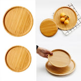 Maxbell Bamboo Fruits Serving Tray Cake Dessert Ice Cream Bread Breakfast Dish L - Aladdin Shoppers