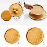 Maxbell Bamboo Fruits Serving Tray Cake Dessert Ice Cream Bread Breakfast Dish L - Aladdin Shoppers