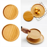 Maxbell Bamboo Fruits Serving Tray Cake Dessert Ice Cream Bread Breakfast Dish L - Aladdin Shoppers