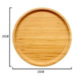 Maxbell Bamboo Fruits Serving Tray Cake Dessert Ice Cream Bread Breakfast Dish L - Aladdin Shoppers