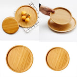Maxbell Bamboo Fruits Serving Tray Cake Dessert Ice Cream Bread Breakfast Dish L - Aladdin Shoppers