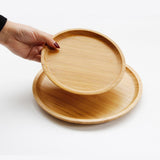 Maxbell Bamboo Fruits Serving Tray Cake Dessert Ice Cream Bread Breakfast Dish L - Aladdin Shoppers