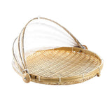 Maxbell Bamboo Serving Food Tent Basket Hand Woven Fruit Baskets Storage no Hole L - Aladdin Shoppers
