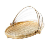 Maxbell Bamboo Serving Food Tent Basket Hand Woven Fruit Baskets Storage no Hole L - Aladdin Shoppers