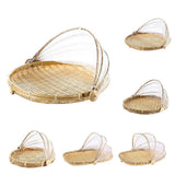 Maxbell Bamboo Serving Food Tent Basket Hand Woven Fruit Baskets Storage no Hole L - Aladdin Shoppers