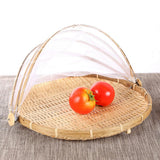 Maxbell Bamboo Serving Food Tent Basket Hand Woven Fruit Baskets Storage no Hole L - Aladdin Shoppers