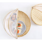 Maxbell Bamboo Serving Food Tent Basket Hand Woven Fruit Baskets Storage no Hole L - Aladdin Shoppers