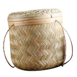 Maxbell Bamboo Storage Basket Hand Woven Tea Baskets Coffee Beans Storage Box L - Aladdin Shoppers