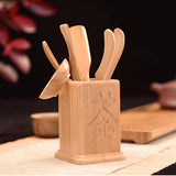 Maxbell Bamboo Tea Set Classic Gongfu Tea Service Tools Small Natural Wood Saucer E - Aladdin Shoppers
