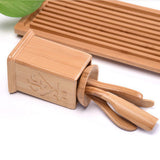 Maxbell Bamboo Tea Set Classic Gongfu Tea Service Tools Small Natural Wood Saucer E - Aladdin Shoppers