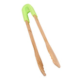 Maxbell Bamboo Toast Tongs Bread Salad Tongs Food Clip Baking Cooking Tongs Green 2 - Aladdin Shoppers