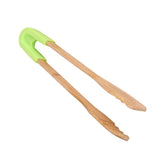 Maxbell Bamboo Toast Tongs Bread Salad Tongs Food Clip Baking Cooking Tongs Green 2 - Aladdin Shoppers