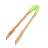 Maxbell Bamboo Toast Tongs Bread Salad Tongs Food Clip Baking Cooking Tongs Green 2 - Aladdin Shoppers