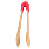Maxbell Bamboo Toast Tongs Bread Salad Tongs Food Clip Baking Cooking Tongs Red 1 - Aladdin Shoppers