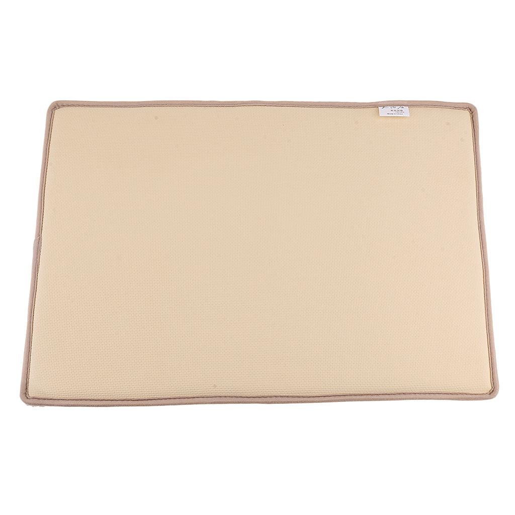 Maxbell Bathroom Non-Slip Door Mat Bathmat Floor Rug Pure Color Khaki 50x80cm - Aladdin Shoppers