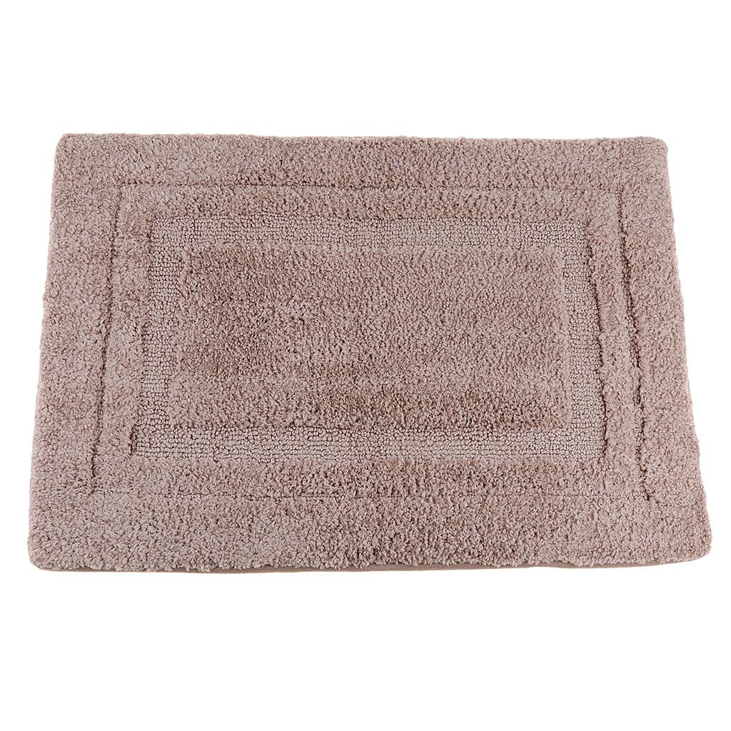 Maxbell Bathroom Non-Slip Door Mat Bathmat Floor Rug Pure Color Khaki 50x80cm - Aladdin Shoppers