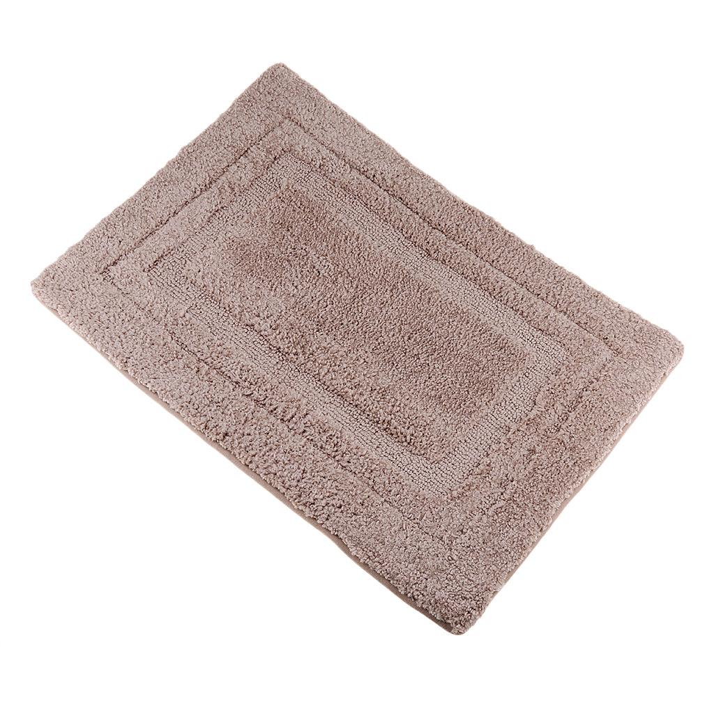 Maxbell Bathroom Non-Slip Door Mat Bathmat Floor Rug Pure Color Khaki 50x80cm - Aladdin Shoppers