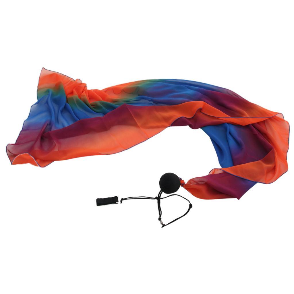 Maxbell Belly Dance Silk Veil Poi Throw Balls Dance Accessories Multi-Color Props E - Aladdin Shoppers