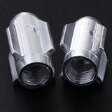 Maxbell Bicycle Valve Cap Rocket-shaped Tire Nozzle Adaptor Metal Cover Silver - Aladdin Shoppers