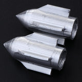 Maxbell Bicycle Valve Cap Rocket-shaped Tire Nozzle Adaptor Metal Cover Silver - Aladdin Shoppers