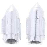 Maxbell Bicycle Valve Cap Rocket-shaped Tire Nozzle Adaptor Metal Cover Silver - Aladdin Shoppers