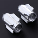 Maxbell Bicycle Valve Cap Rocket-shaped Tire Nozzle Adaptor Metal Cover Silver - Aladdin Shoppers