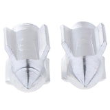 Maxbell Bicycle Valve Cap Rocket-shaped Tire Nozzle Adaptor Metal Cover Silver - Aladdin Shoppers