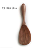 Maxbell Black Walnut Wooden Serving Spoon Ladle Scoop for Mixing Stirring Soup C - Aladdin Shoppers