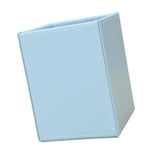Maxbell Blue Plain Square Leather Pen Container Brush Pot Tabletop Storage Box - Aladdin Shoppers
