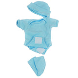Maxbell Blue Romper Jumpsuit Socks Hat Set for 10''-11'' Reborn Baby Girl Doll - Aladdin Shoppers