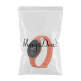 Maxbell Bluetooth Smart Band Watch Fitness Tracker Bracelet Heart Rate Steps Orange - Aladdin Shoppers