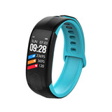 Maxbell Bluetooth Smart Watch Heart Rate Blood Pressure Fitness Tracker Wristband Blue - Aladdin Shoppers