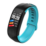 Maxbell Bluetooth Smart Watch Heart Rate Blood Pressure Fitness Tracker Wristband Blue - Aladdin Shoppers