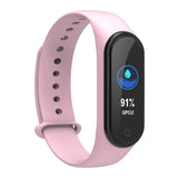 Maxbell Bluetooth Smart Watch Heart Rate Monitor Fitness Tracker Wristband Pink - Aladdin Shoppers