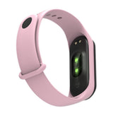 Maxbell Bluetooth Smart Watch Heart Rate Monitor Fitness Tracker Wristband Pink - Aladdin Shoppers