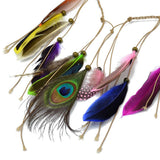 Maxbell Boho Women Indian Festival Feather Tassel Headband Hair Band Hippie Headdress Tribal Hair Rope - Aladdin Shoppers